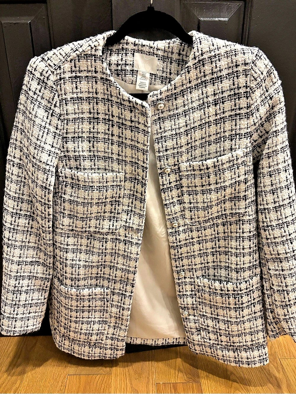 H&M Women's Checkered Jacket Size XS Like New